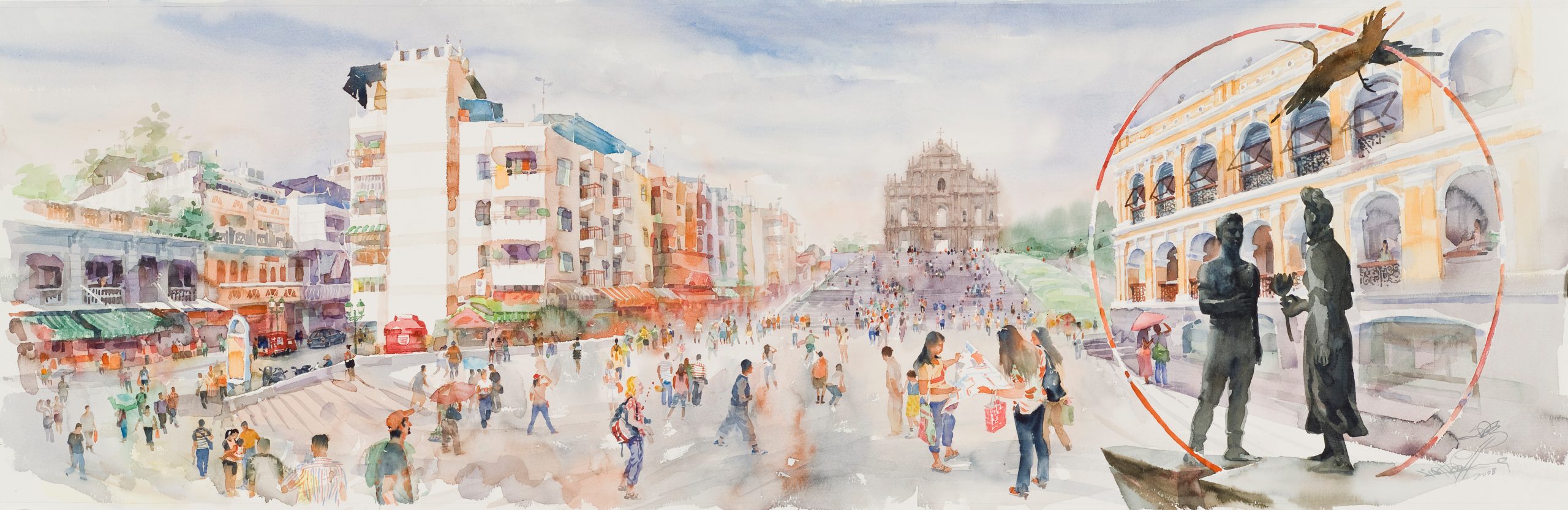 Painting of the Ruins of St. Paul’s by Lio Man Cheong, 2008